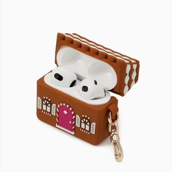 NWT Kate Spade Gingerbread Silicone Airpod Gen 3 Case - Picture 2 of 5